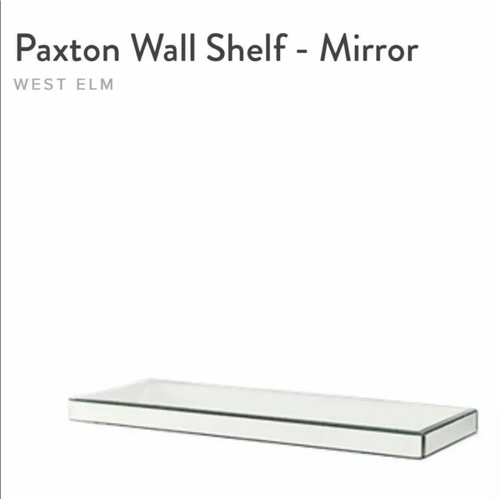 West Elm Mirrored wall shelf